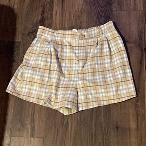 Full Tilt Size 5 Plaid Tan Women's Shorts